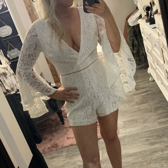 Lulus Babygirl White Lace Romper - Picture 7 of 10